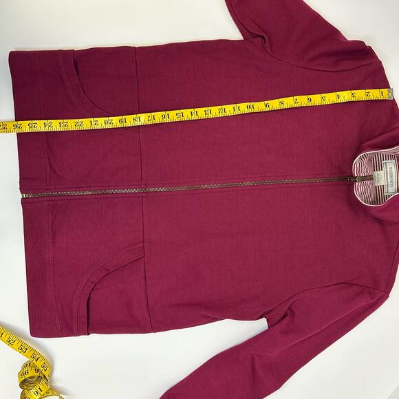Passports Women’s Raspberry Zip-Up Size L - Cozy Cotton Blend with Pockets - Picture 7 of 9